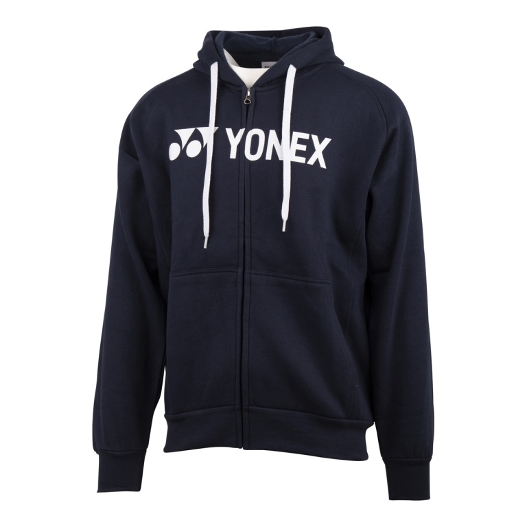 Yonex Kapuzenjacke Full-Zip Logo Hoodie (Baumwolllmix) navyblau Herren